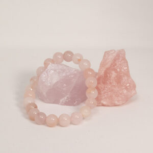 Bracelet et pierre en Quartz rose