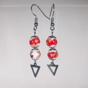 Boucles acier inoxydable et perles en céramique