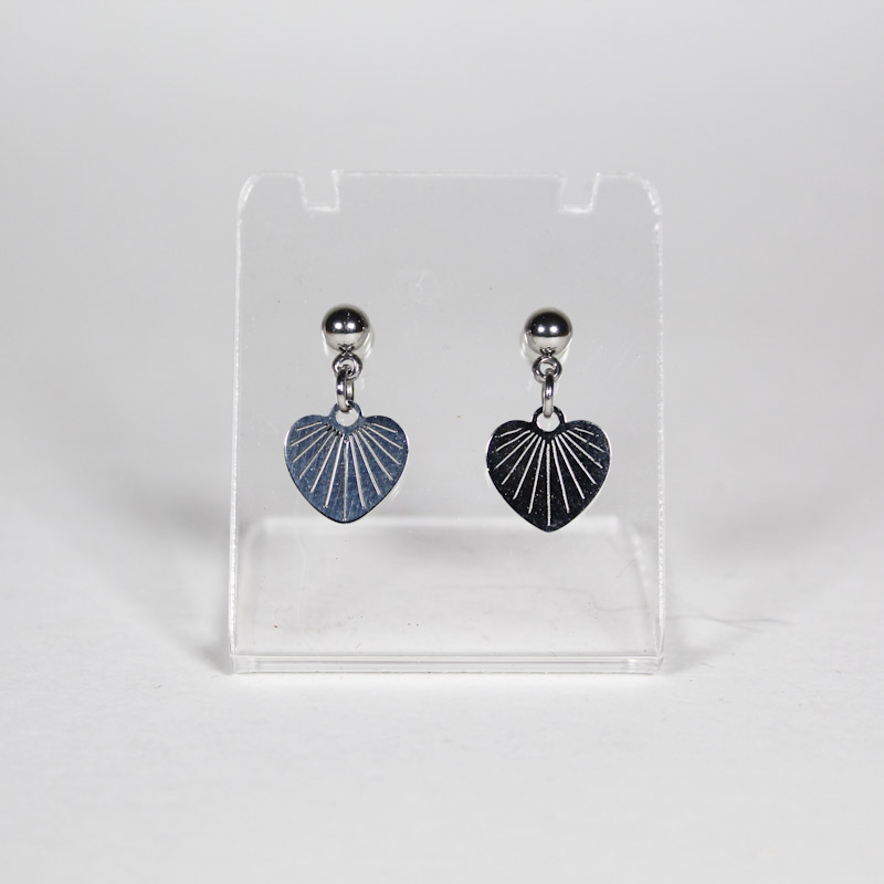 Boucles d'oreilles coeur en acier inoxydable Boucles d'oreilles coeur en acier inoxydable